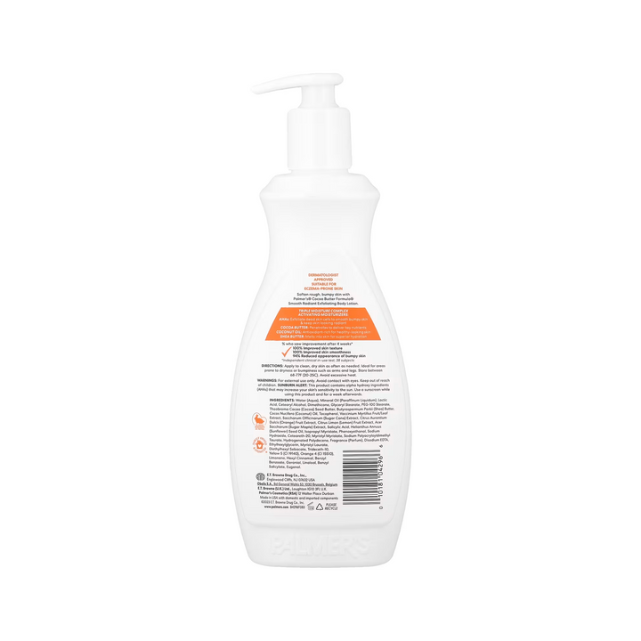 Palmer's Cocoa Butter Formula Exfoliating Body Lotion - Smooth Radiant Renew with AHAs & Triple Radiance Moisturisers (400 ml)