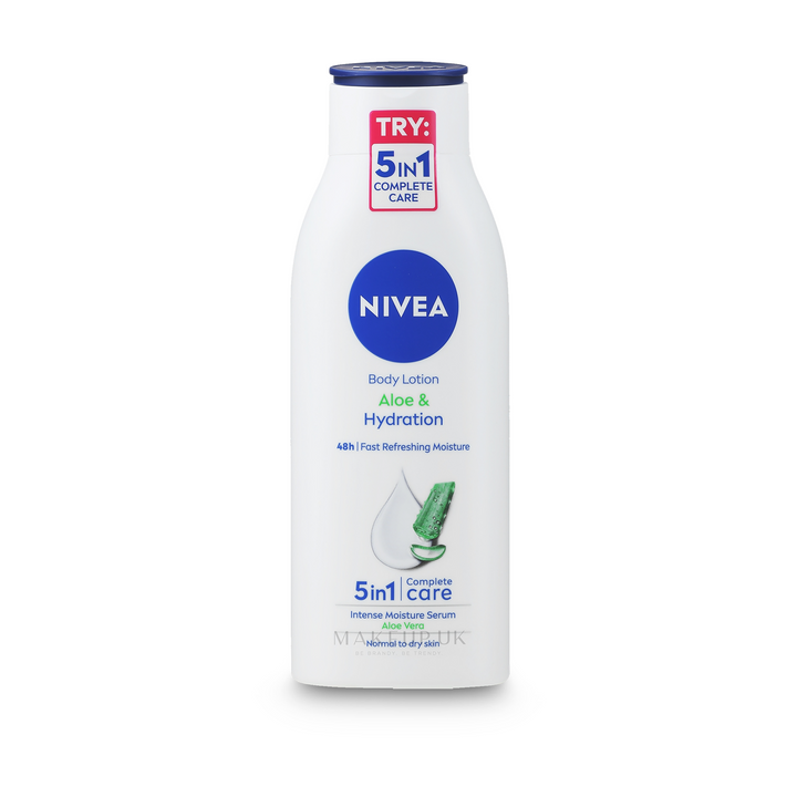 Nivea Aloe & Hydration - 48h Refreshing Moisture Body Lotion & Cream for Normal to Dry Skin
