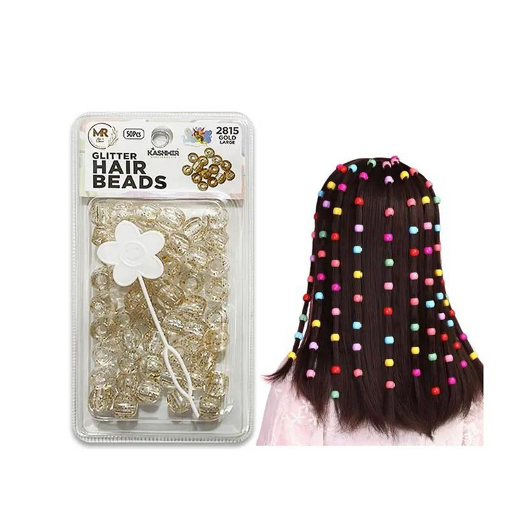Kashmir Accessories - Glitter Pony Beads for Hair Styling & DIY Crafts