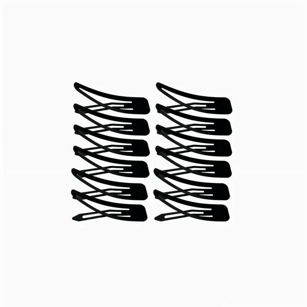Kashmir Accessories - Classic Black Metal Hair Pins for Strong Hold (12 Piece Set)
