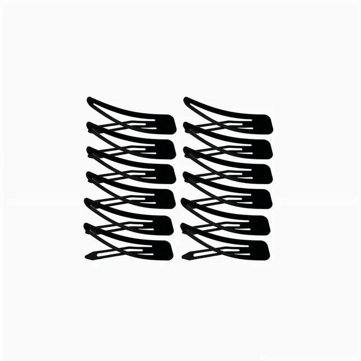 Kashmir Accessories - Classic Black Metal Hair Pins for Strong Hold (12 Piece Set)