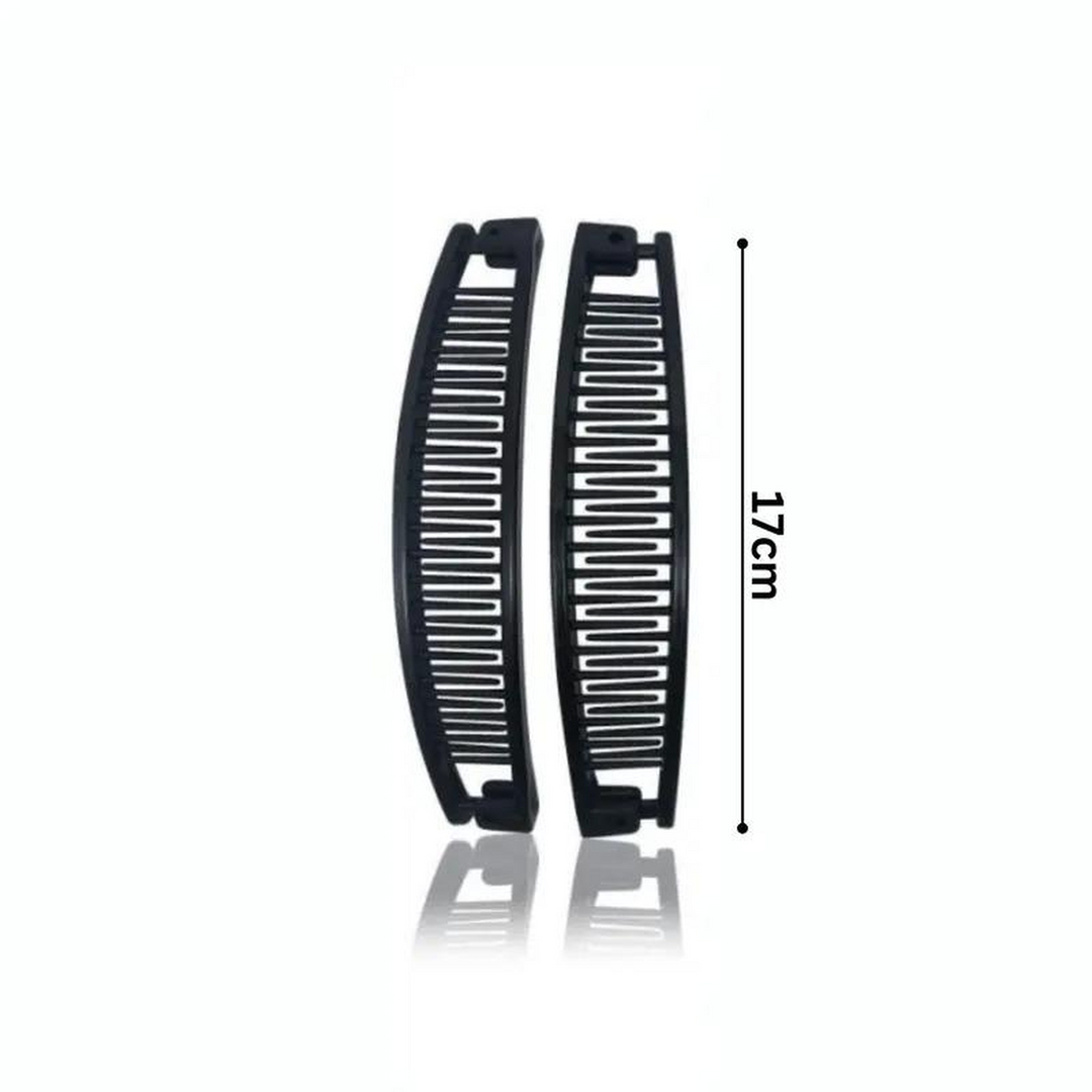 Kashmir Accessories - Slim Banana Hair Clips for Effortless Styling (2 Piece Set)