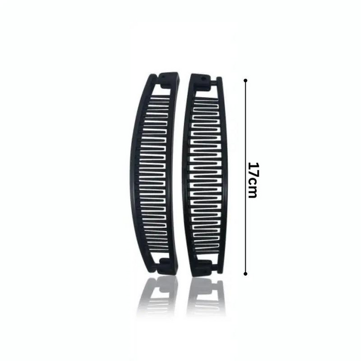 Kashmir Accessories - Slim Banana Hair Clips for Effortless Styling (2 Piece Set)