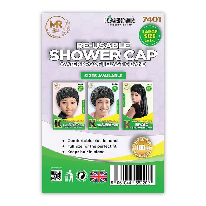 Kashmir Accessories - Large Reusable Shower Cap for Hair Protection