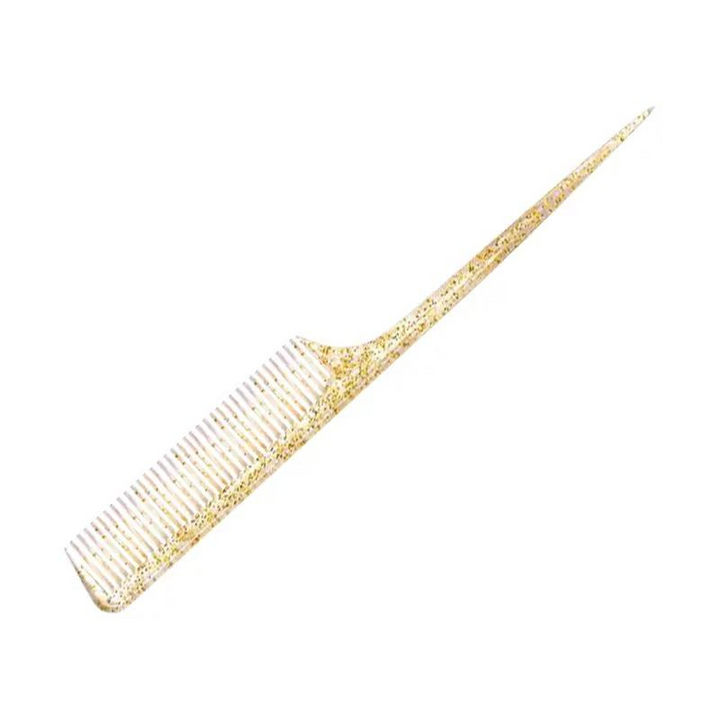 Kashmir Accessories - Glitter Gold Plastic Tail Styling Comb Set for All Hair Types (2pcs)