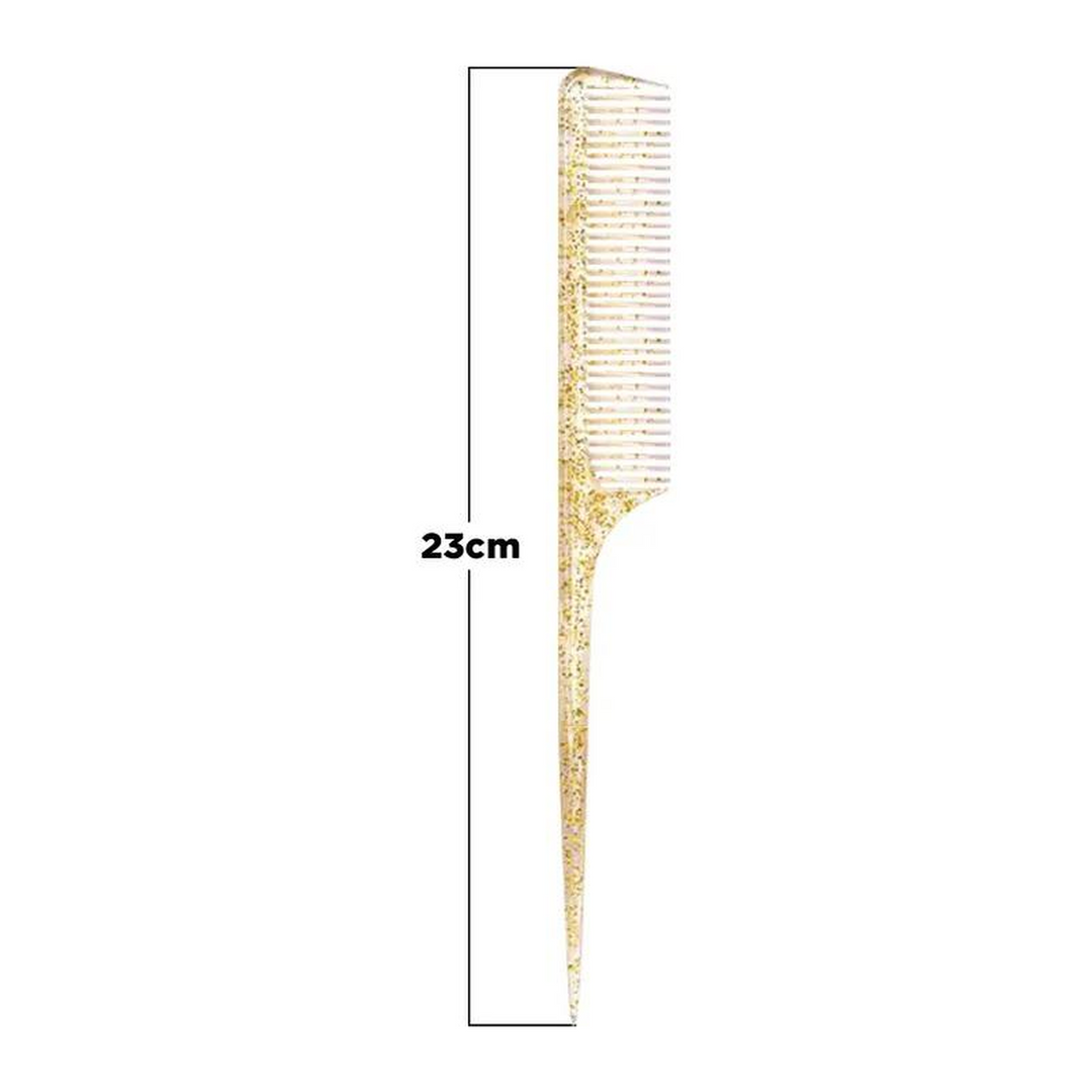 Kashmir Accessories - Glitter Gold Plastic Tail Styling Comb Set for All Hair Types (2pcs)