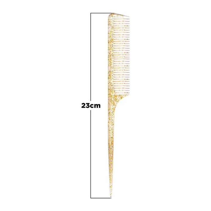 Kashmir Accessories - Glitter Gold Plastic Tail Styling Comb Set for All Hair Types (2pcs)