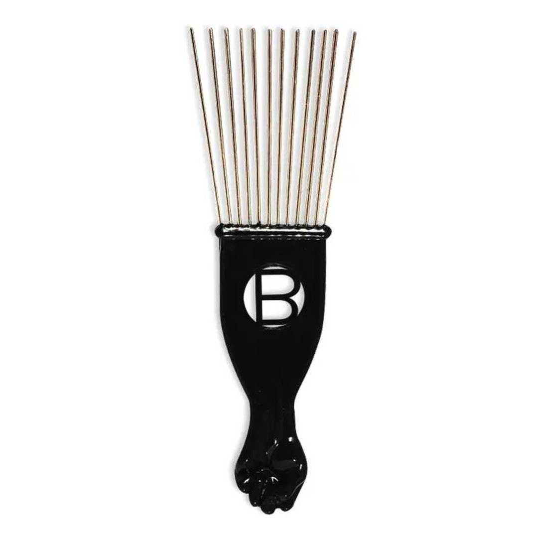 Kashmir Accessories - Short Afro Metal Styling Pick for Textured Hair