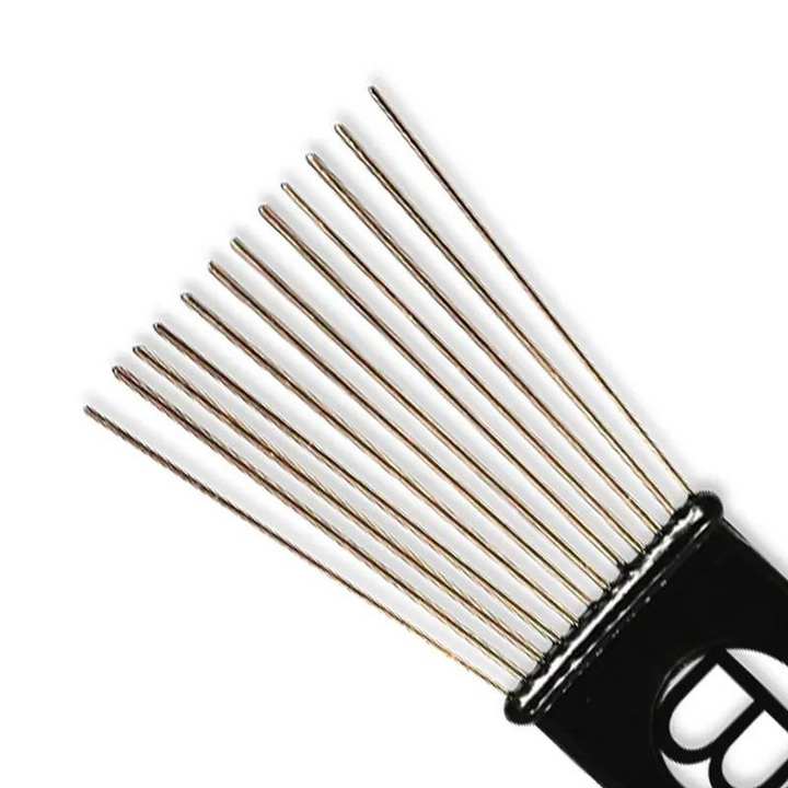 Kashmir Accessories - Short Afro Metal Styling Pick for Textured Hair