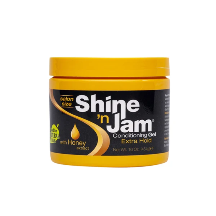 Ampro Shine 'n Jam Conditioning Gel Extra Hold with Honey Extract – For Braiding & Natural Hair