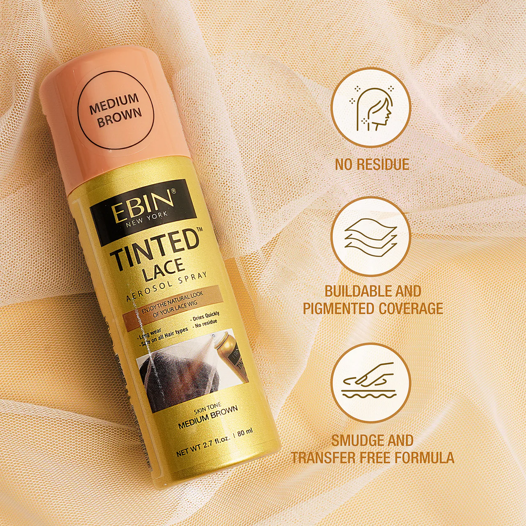 Tinted Lace Aerosol Spray – Waterproof Knot Concealer & Wig Tint (2.7oz/80ml)