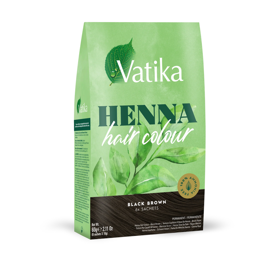 Vatika Naturals Henna Hair Colour – Ammonia Free Permanent Dye (x6 Sachets)