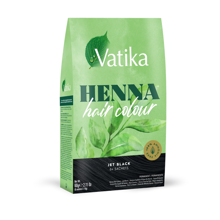 Vatika Naturals Henna Hair Colour – Ammonia Free Permanent Dye (x6 Sachets)