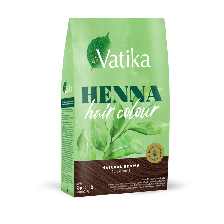 Vatika Naturals Henna Hair Colour – Ammonia Free Permanent Dye (x6 Sachets)