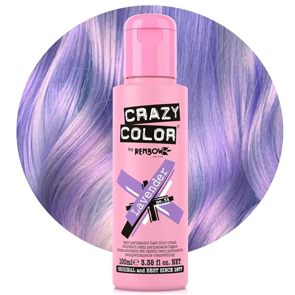 Crazy Color Semi-Permanent Hair Dye 100ml - 40 Vibrant Shades | Vegan, Cruelty-Free Bright Hair Color Cream | Sabina London