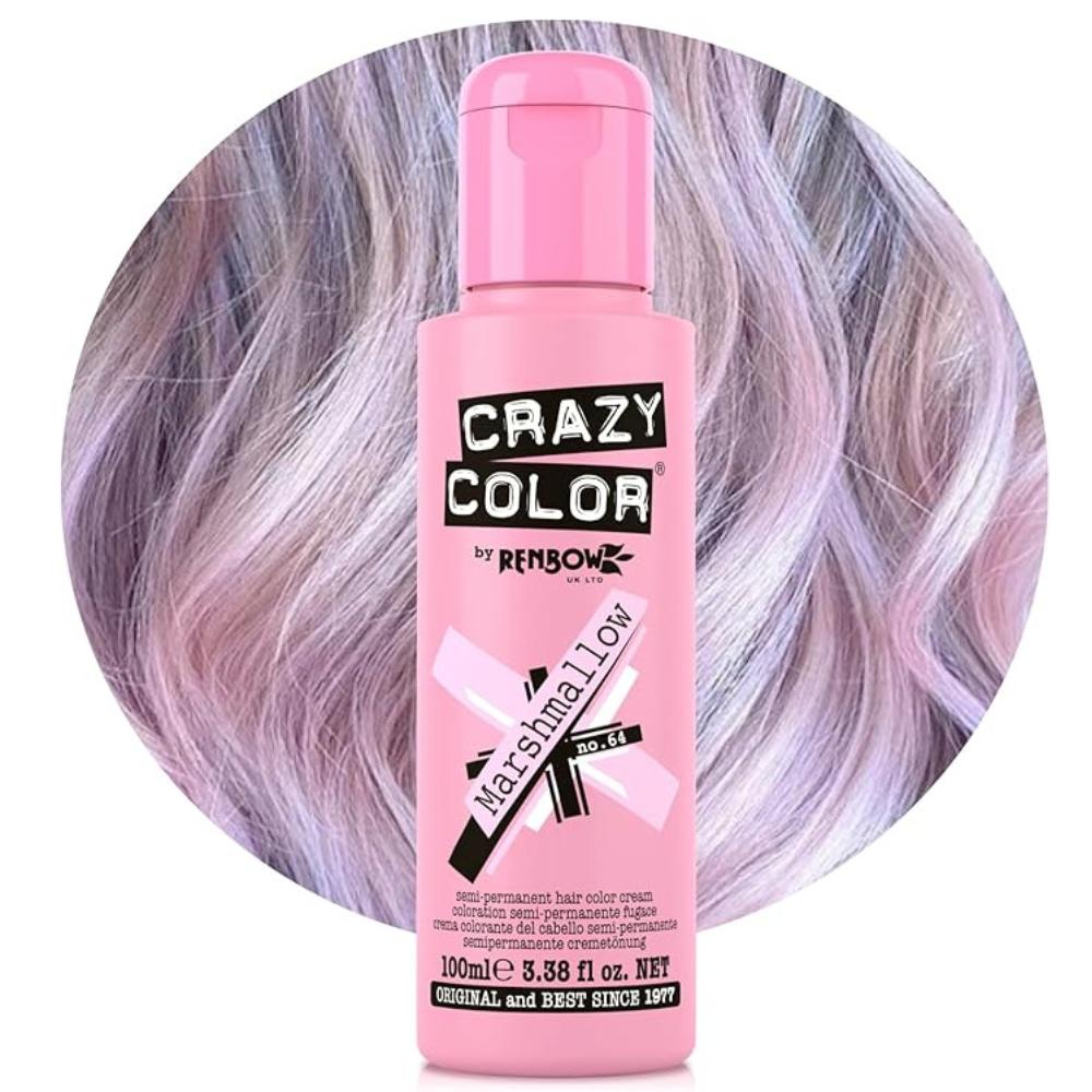 Crazy Color Semi-Permanent Hair Dye 100ml - 40 Vibrant Shades | Vegan, Cruelty-Free Bright Hair Color Cream | Sabina London
