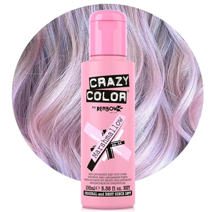 Crazy Color Semi-Permanent Hair Dye 100ml - 40 Vibrant Shades | Vegan, Cruelty-Free Bright Hair Color Cream | Sabina London