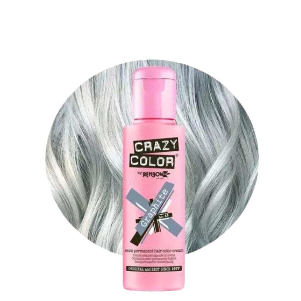 Crazy Color Semi-Permanent Hair Dye 100ml - 40 Vibrant Shades | Vegan, Cruelty-Free Bright Hair Color Cream | Sabina London