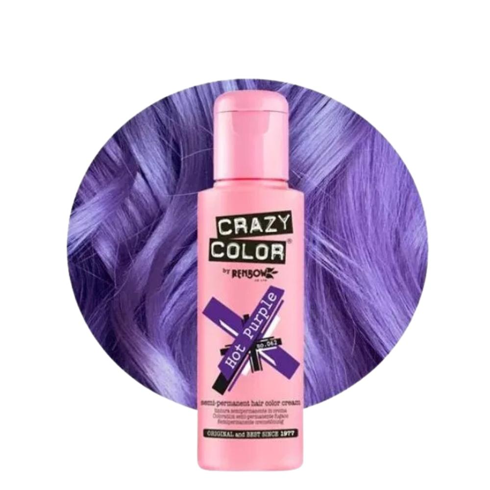 Crazy Color Semi-Permanent Hair Dye 100ml - 40 Vibrant Shades | Vegan, Cruelty-Free Bright Hair Color Cream | Sabina London